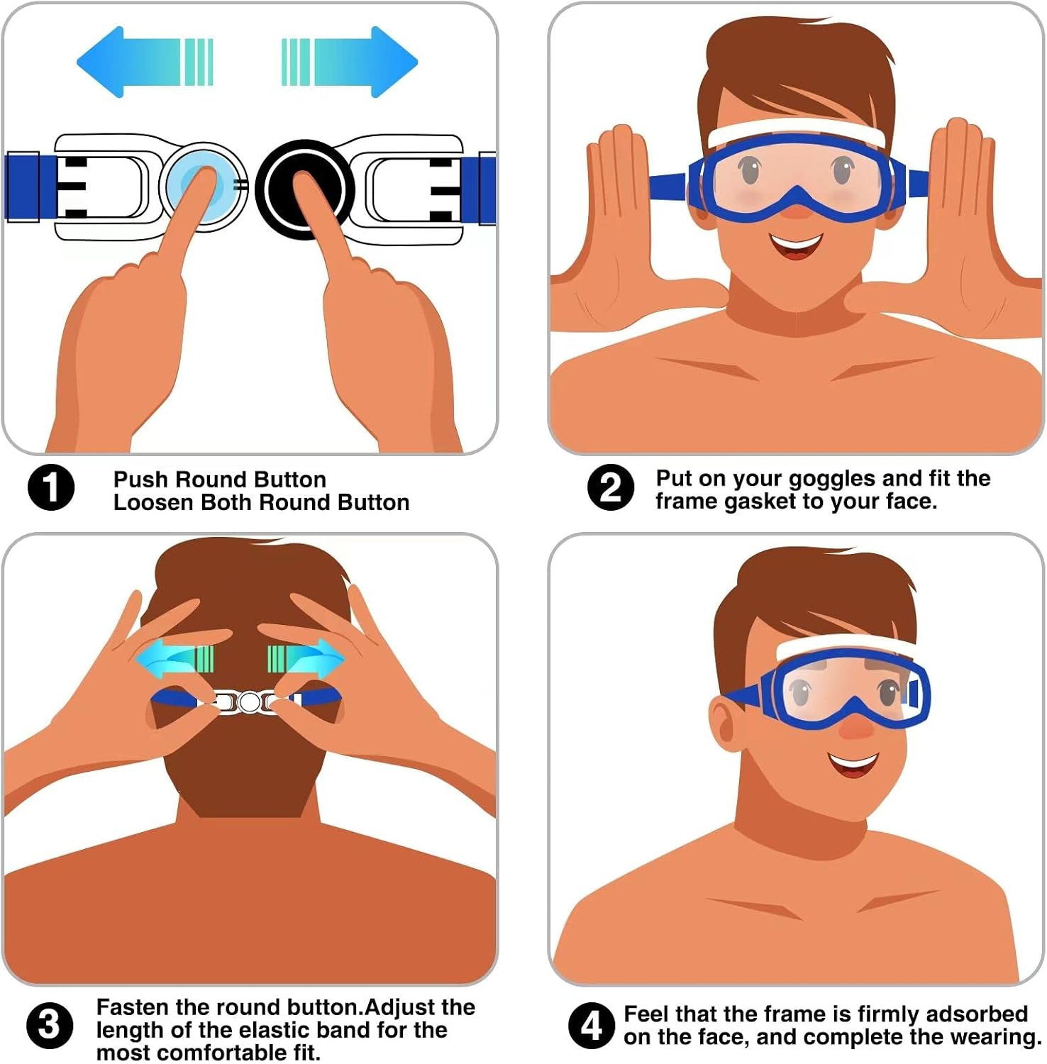 Thumbnail 4 de EasYoung 2-Pack Kids Swim Goggles Wide Vision
