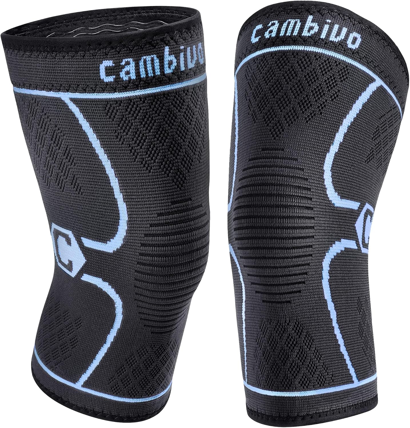 Thumbnail 3 de CAMBIVO Genouillères de compression 2 pièces