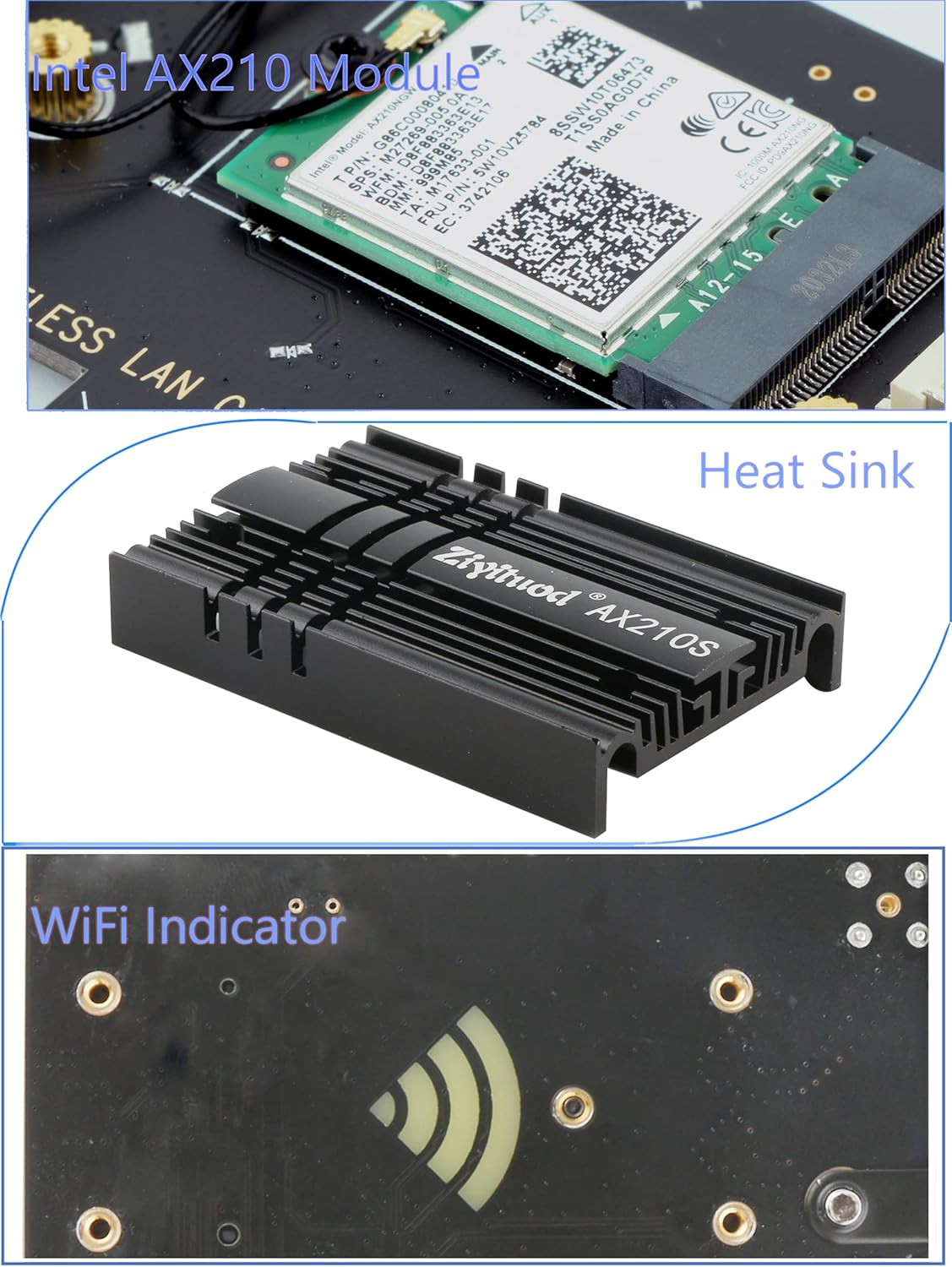 Thumbnail 6 de Intel AX210 WiFi 6E PCIe 5400Mbps network card