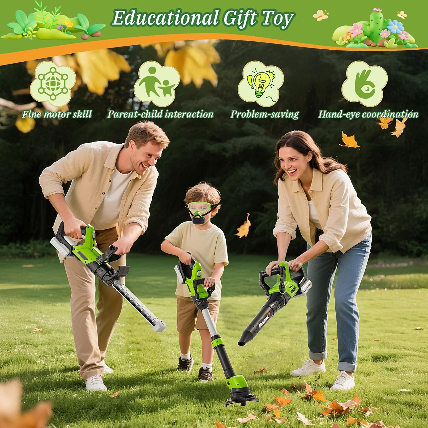 Thumbnail 4 de MUZREES Kids Tool Set (3-in-1) Toddler Power Garden Tools with Sounds & Lights