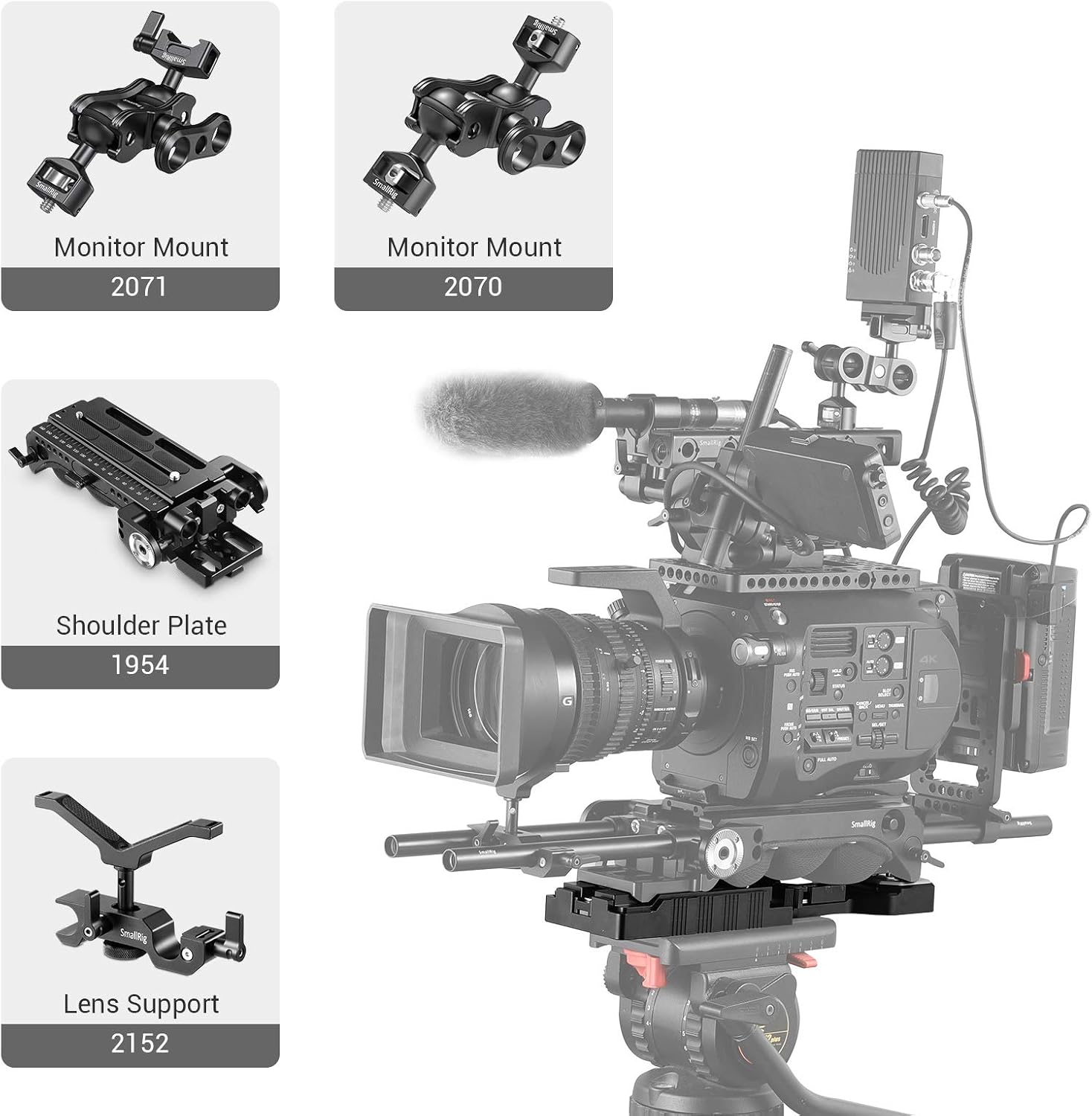 Thumbnail 6 de SmallRig Plate de Trépied à Dégagement Rapide pour Sony VCT-14 Standard — Adaptateur V-Wedge compatible avec la plaque d'épaulement SmallRig 2837-2169