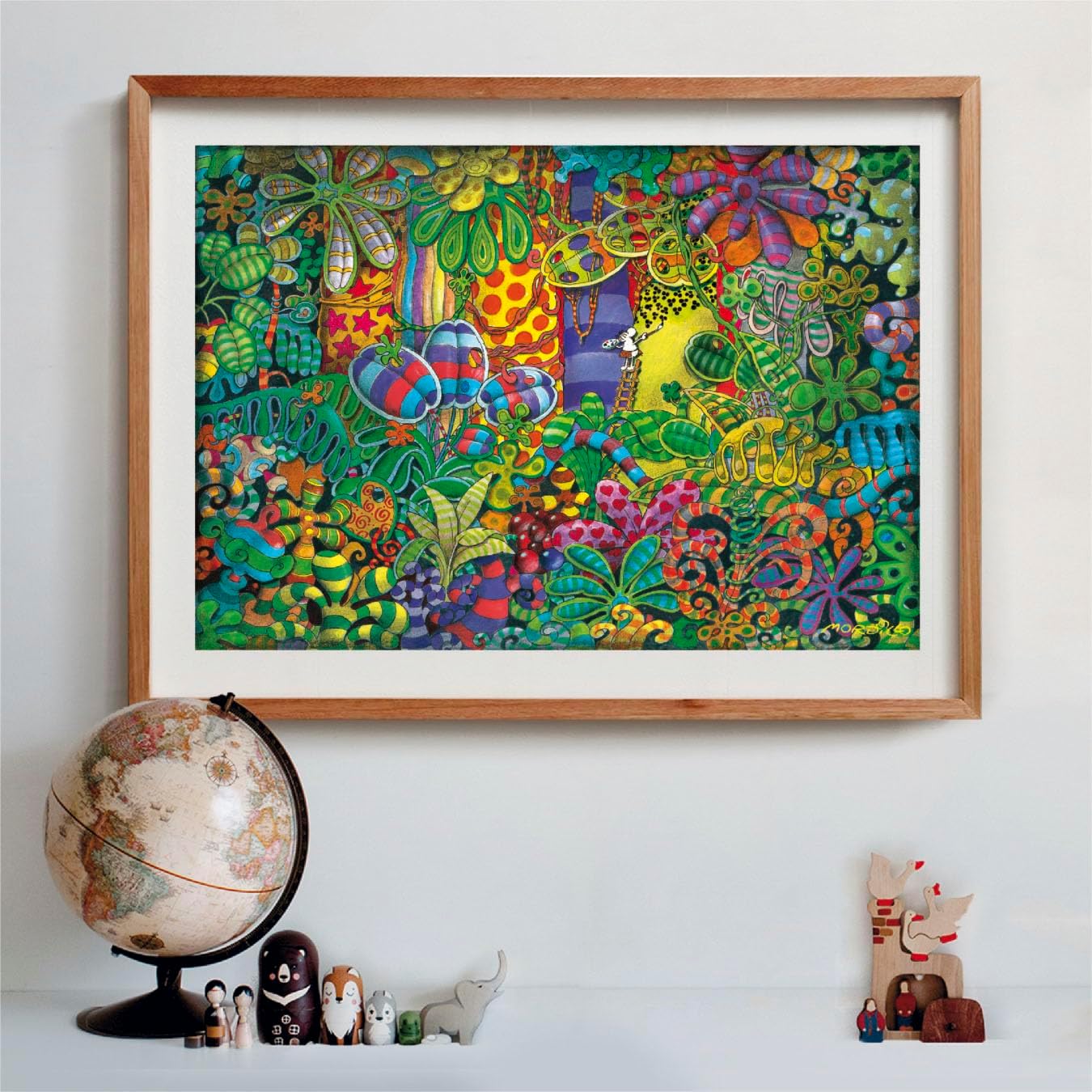 Detalle 2 de Clementoni Puzzle 1500 pezzi Mordillo “The Painter” con poster incluso (31737) – 84,5×59,5 cm