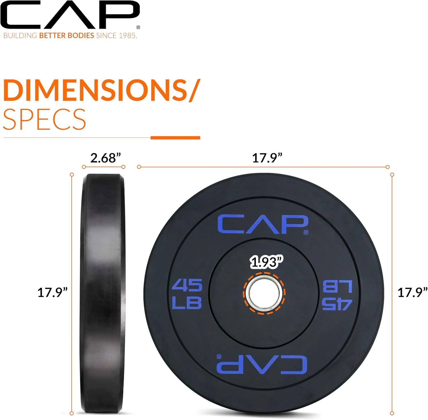 Thumbnail 4 de CAP Barbell Olympic Rubber Disc ⚙
