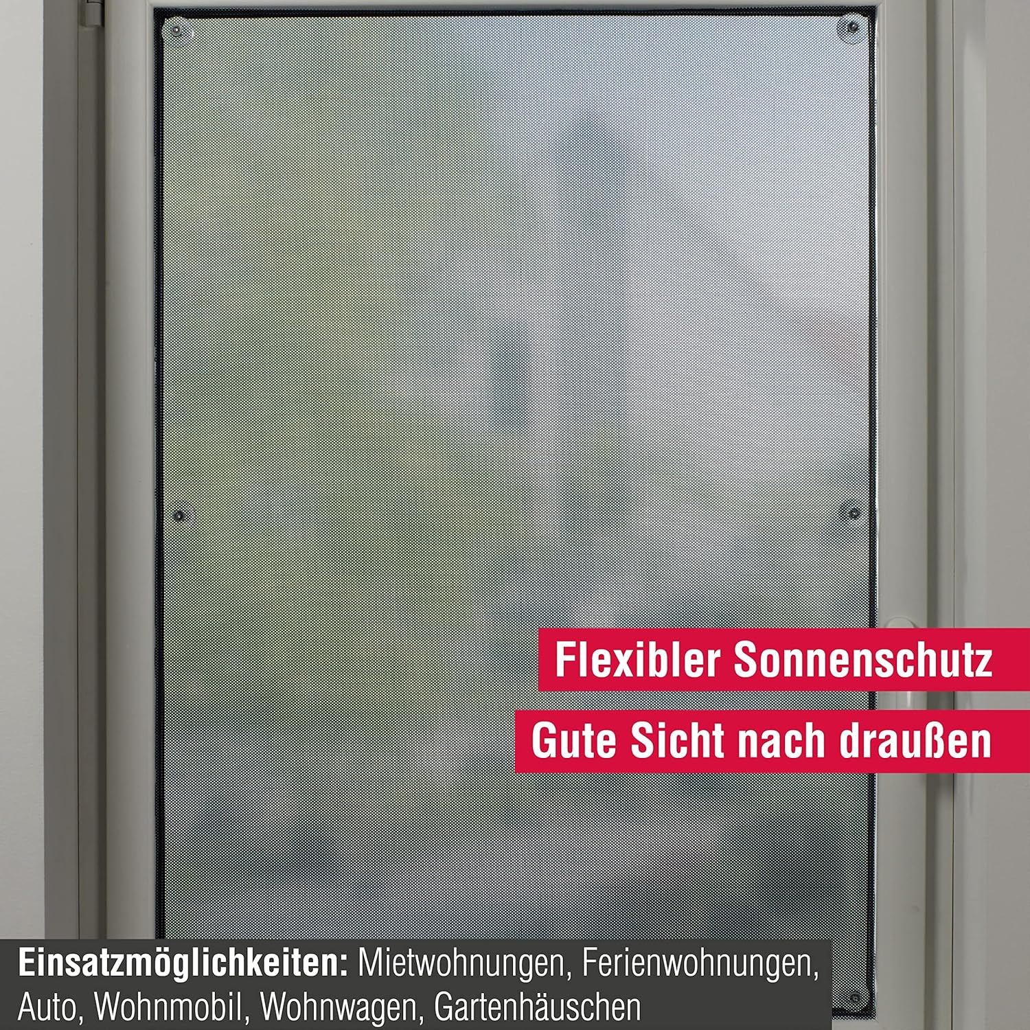 Thumbnail 1 de GARDINIA Flexibler Sonnenschutz für Fenster – Lichtdurchlässig, 100 x 200 cm, Schwarz
