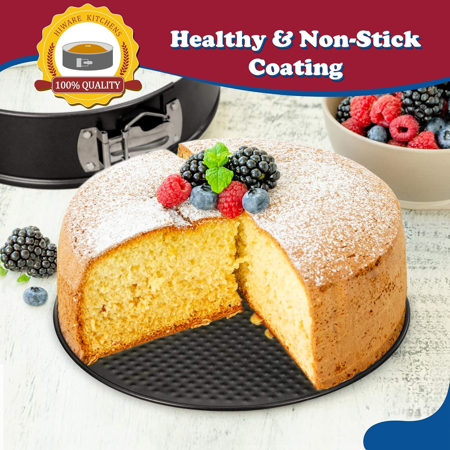 Detalle 2 de HIWARE 9 Inch Cheesecake Springform Pan 🍰