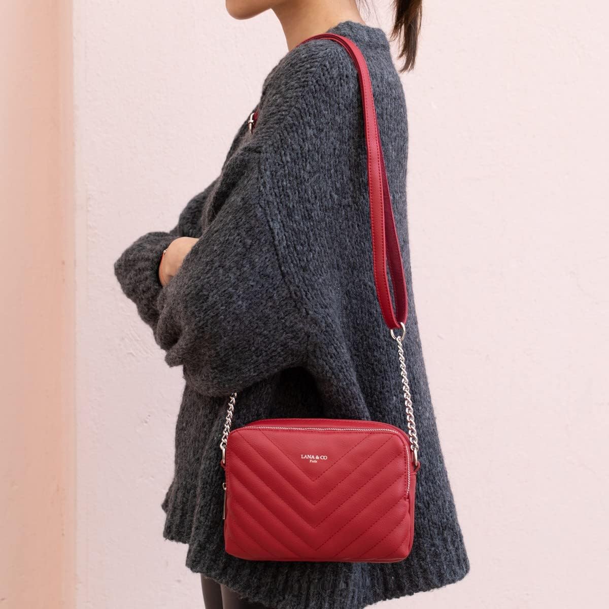 Thumbnail 1 de CRAZYCHIC Bolso bandolera acolchada 21x16x7 cm