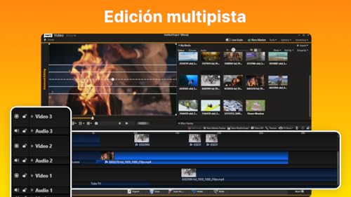 Detalle de Nero Video Studio 2025: edición multipista, plantillas y gestión IA para PC