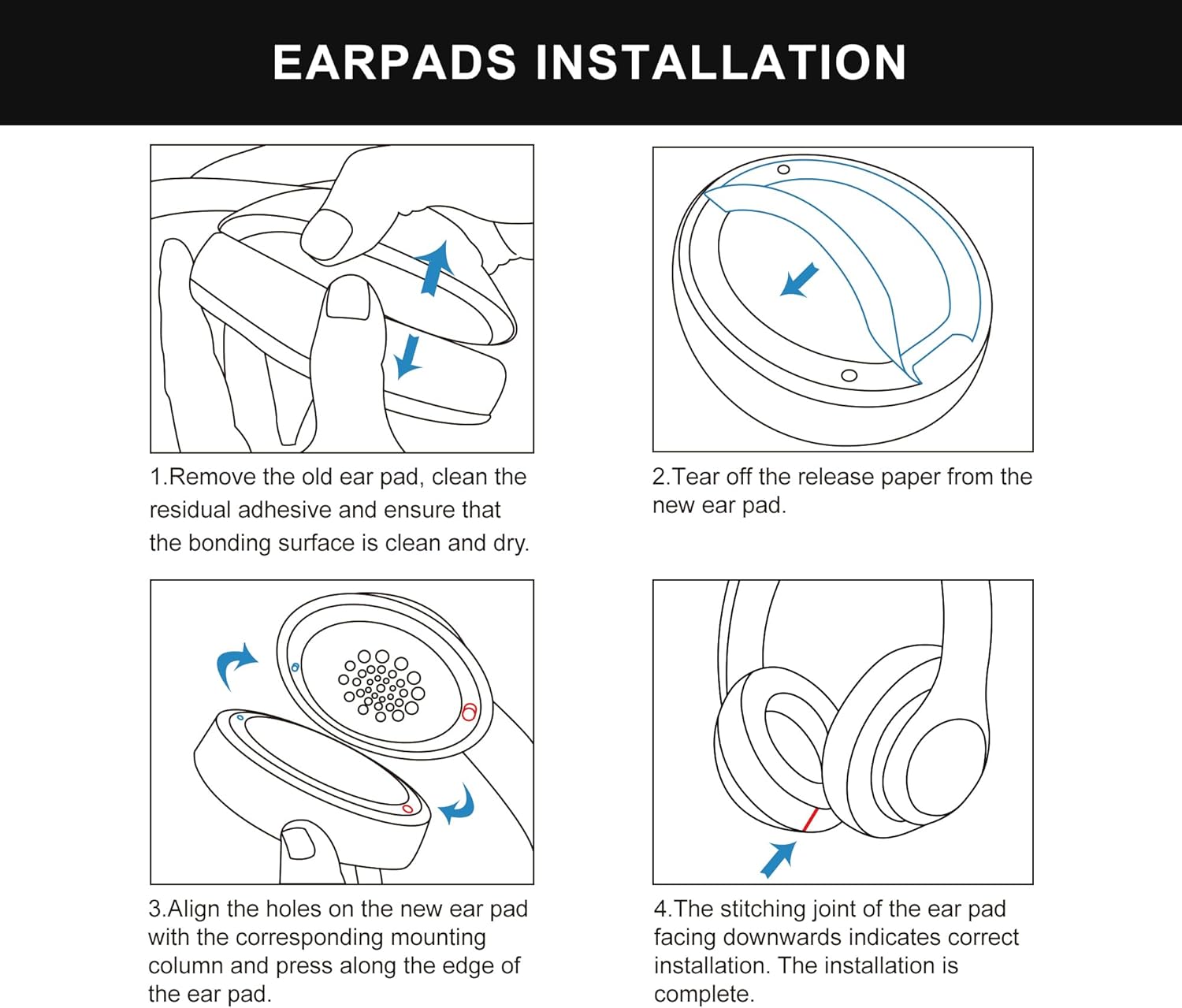 Thumbnail 5 de Link Dream Beats Studio 3 coussinets de rechange pour Studio 3