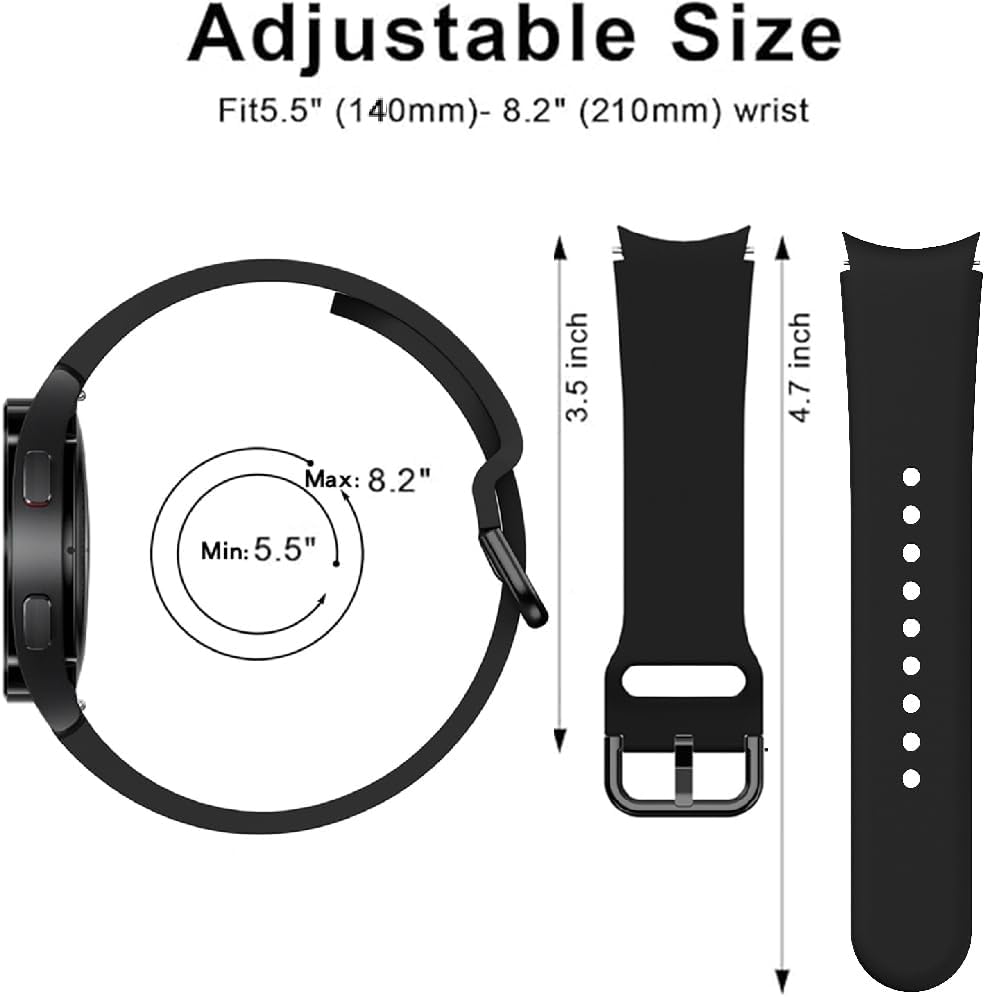 Thumbnail 3 de FYISWHO Silicone Watch Strap for Samsung Galaxy Watch 7/6/5/4 Series (20mm) – Practical, Durable Replacement Band