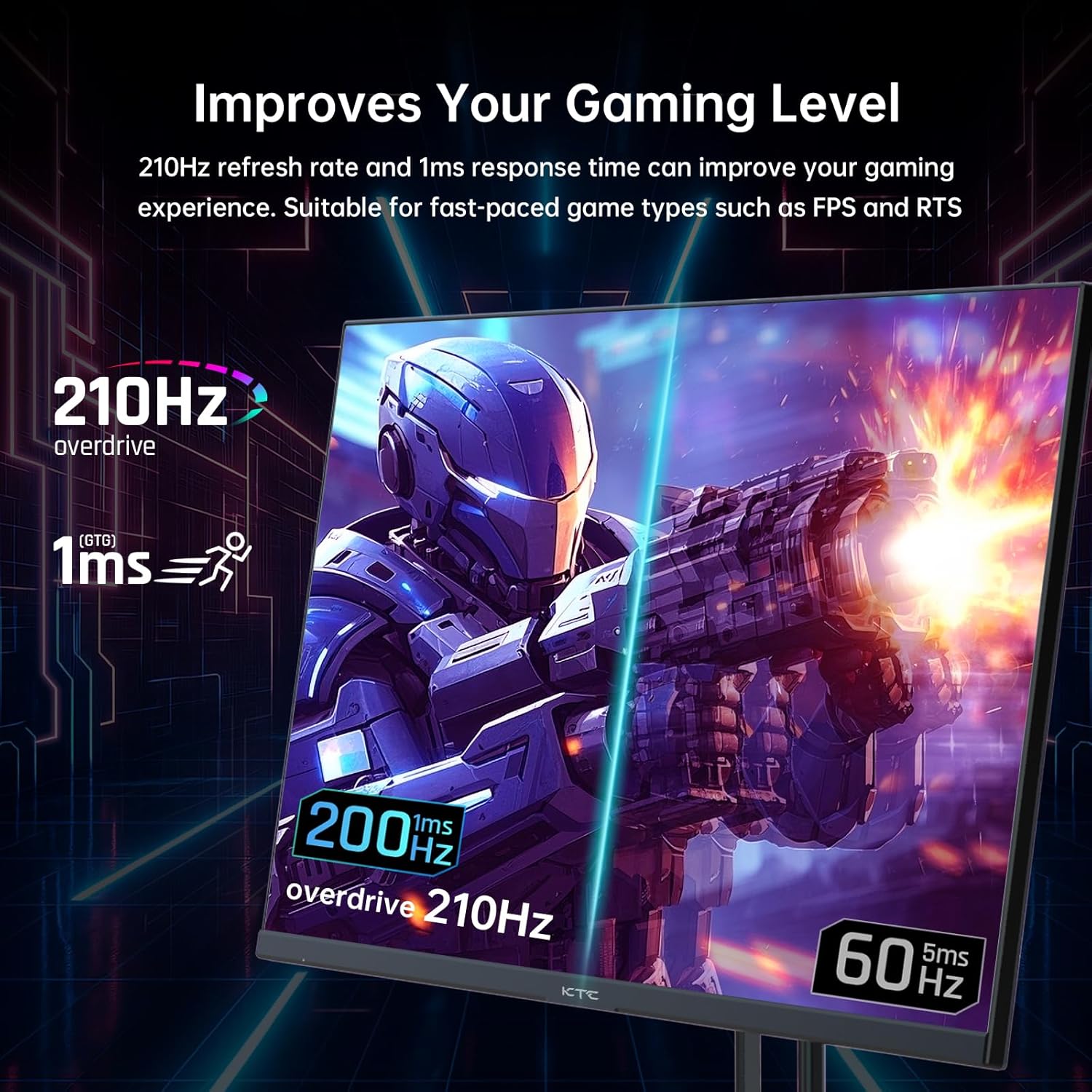 Thumbnail 1 de KTC 27-Inch QHD Gaming Monitor H27T22C-3