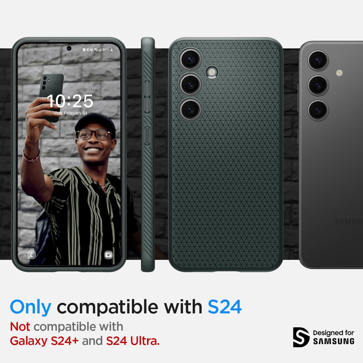 Thumbnail 1 de Spigen Cover Liquid Air per Samsung Galaxy S24, Abisso Verde