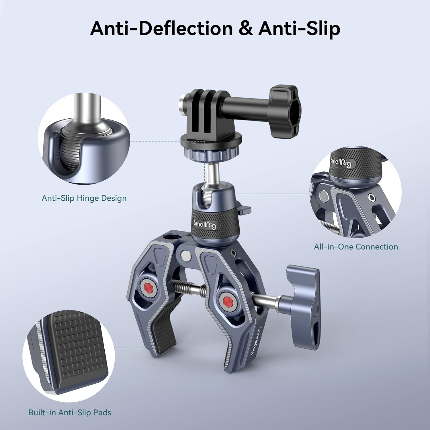 Detalle 2 de SmallRig Super Clamp with Ballhead (4102) – camera mount clamp with quick release adapter