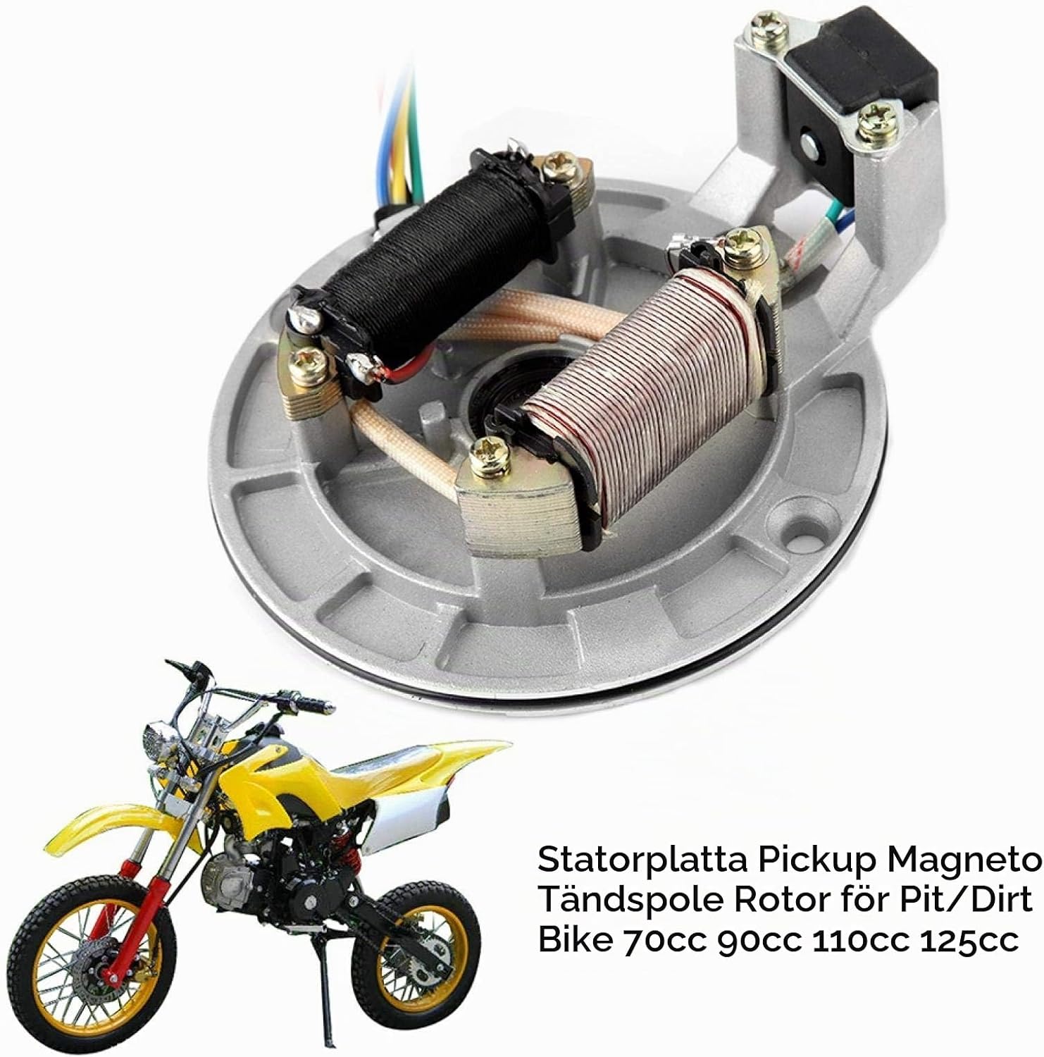 Thumbnail 2 de Akozon statorspole för motorcykel, aluminiumlegering och skruvmontering