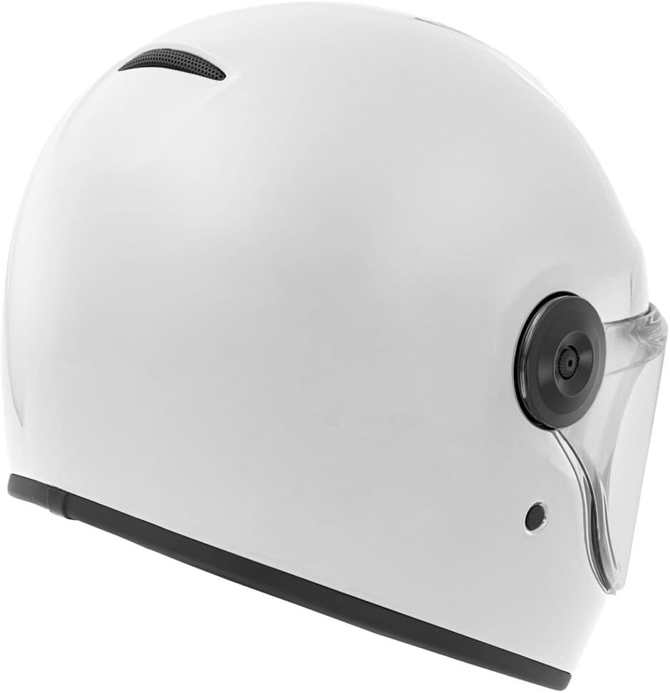 Detalle 2 de コミネ(KOMINE) HK-190 ネオレトロフルフェイスヘルメット Pearl White XL|ABSシェル・ベンチレーション・3Dメッシュライニング