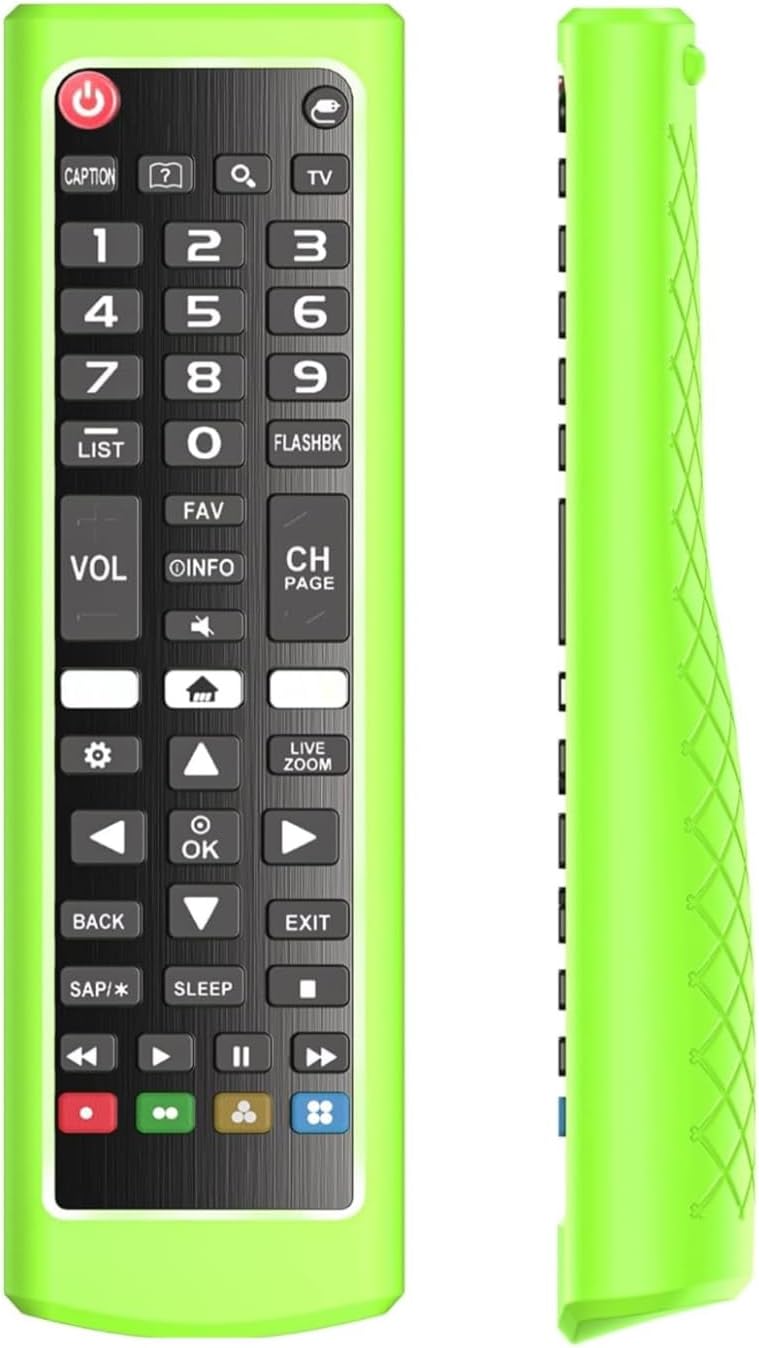 Detalle de Silicone case for LG AKB Series remotes (AKB75095307, AKB74915305, AKB75375604) – anti-slip TV remote sleeve