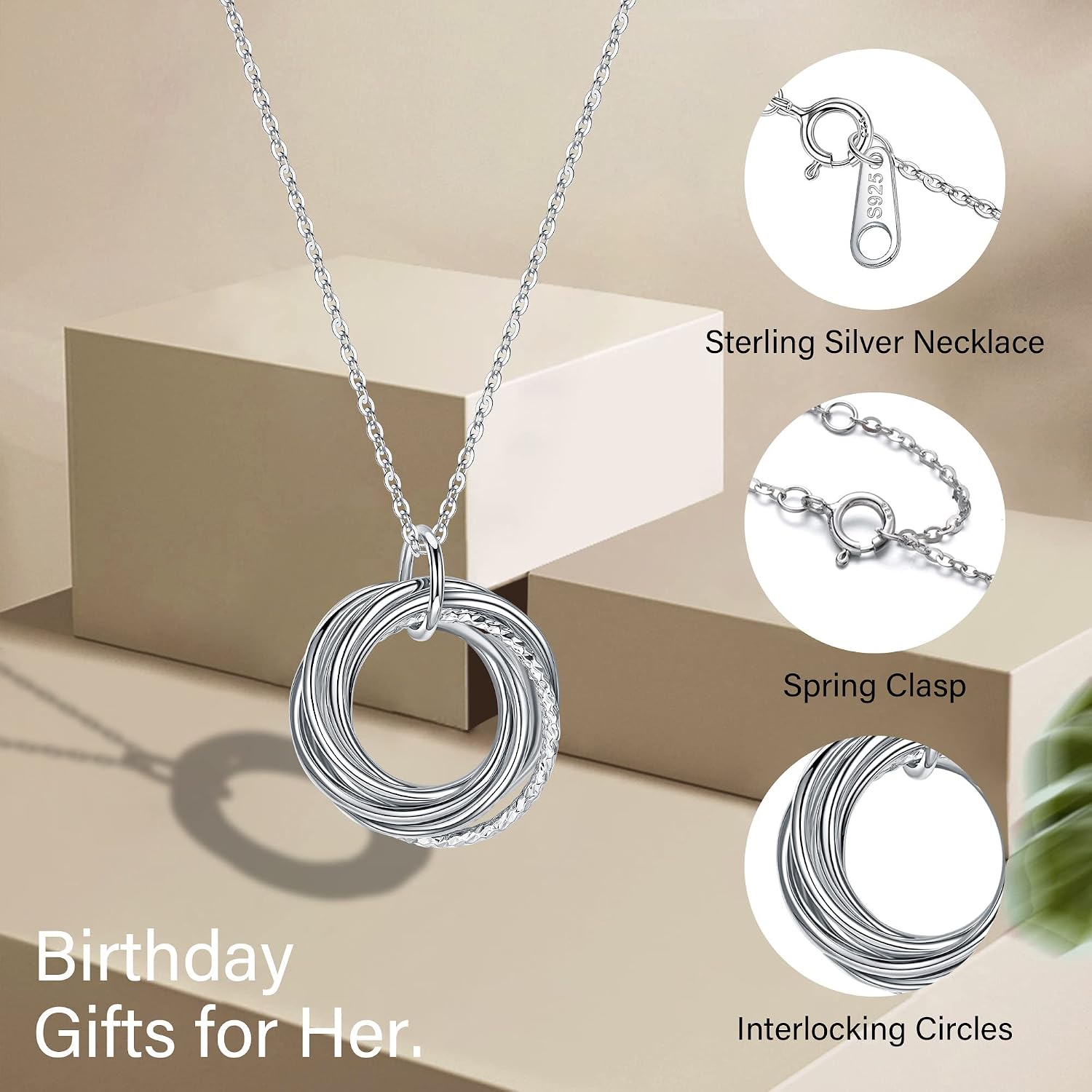 Thumbnail 6 de IEFLIFE Sterling Silver 925 Birthday Necklace
