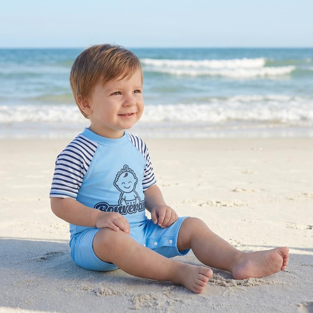 Thumbnail 5 de BONVERANO Baby-Badeanzug für Jungen mit UV-Schutz 50+ und Reißverschluss (einteilig)