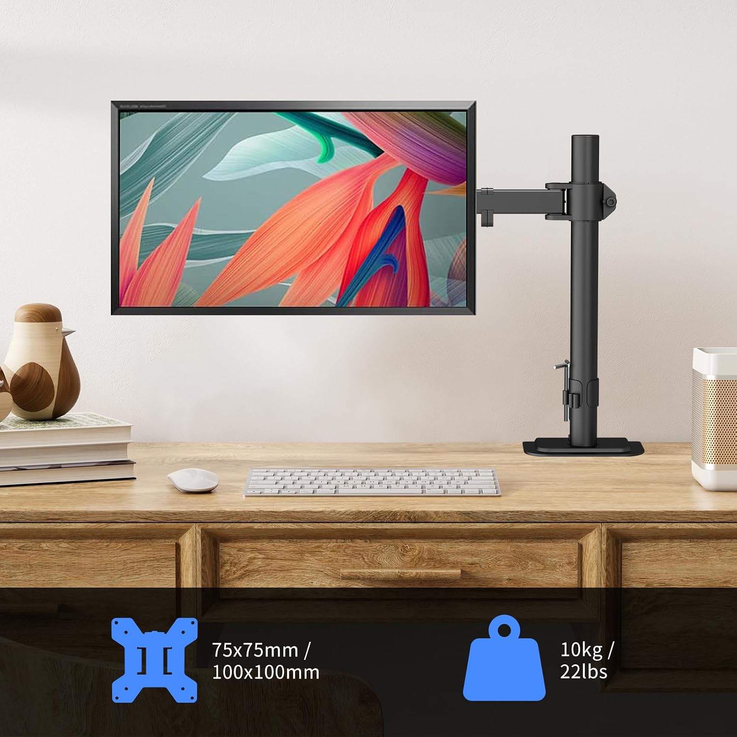 Detalle 2 de suptek MD6421 monitorarm voor 13–32 inch, VESA 75/100 mm en 360° draaibaar