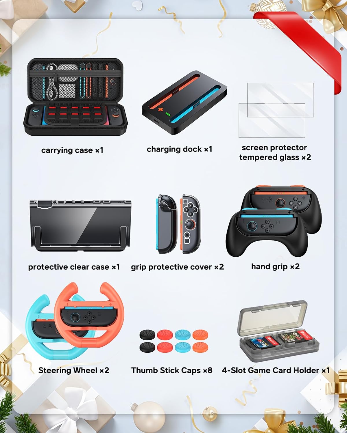 Detalle 2 de 20 in 1 Switch 2 Accessories Bundle with Hard Case