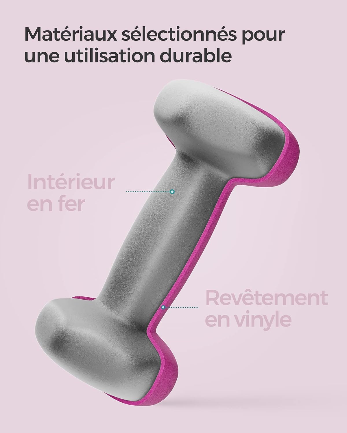 Detalle 2 de Haltères hexagonaux SONGMICS – Lot de 2 avec revêtement néoprène pour entraînement à domicile