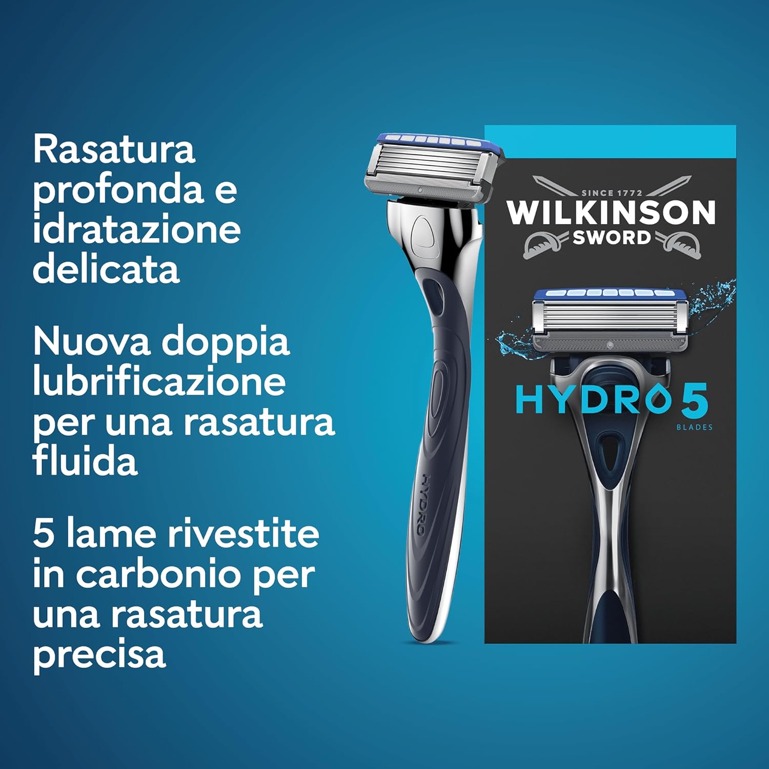 Thumbnail 1 de Wilkinson Sword Hydro 5: set manico + 9 ricariche — rasatura idratante per pelli sensibili
