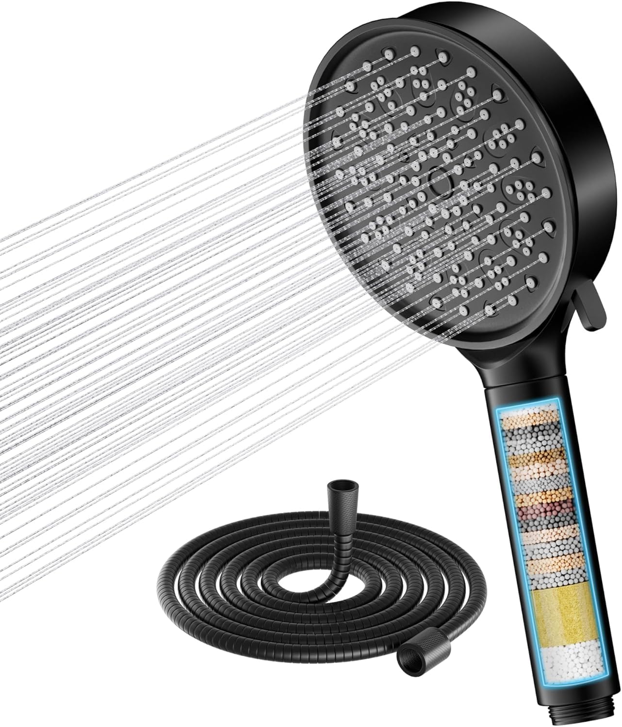 Detalle de Cobbe Soffione Doccia anticalcare 6 getti, 1,5 m
