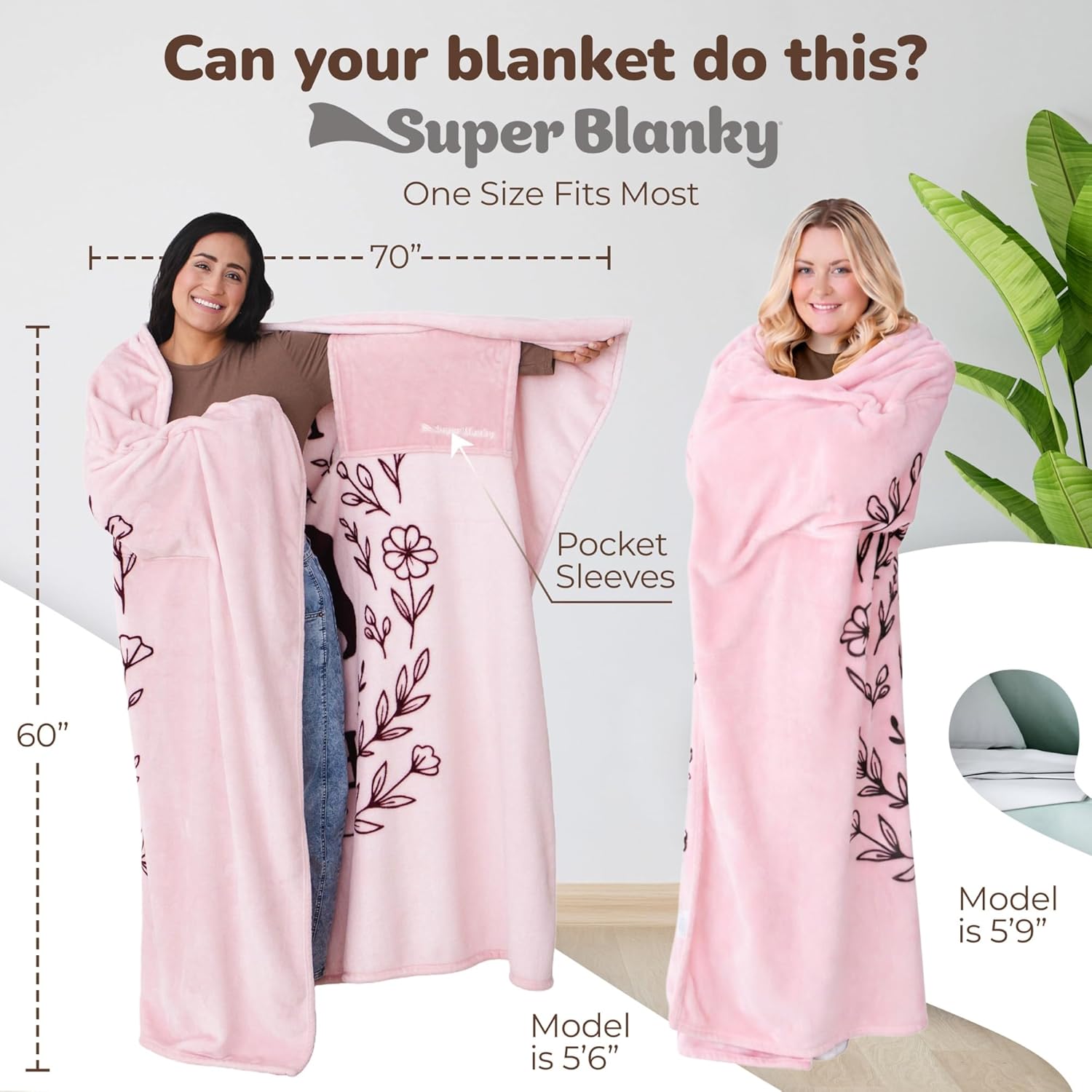 Thumbnail 4 de Super Blanky Wearable Blanket: Cozy Sleeved Comfort for Home and Travel