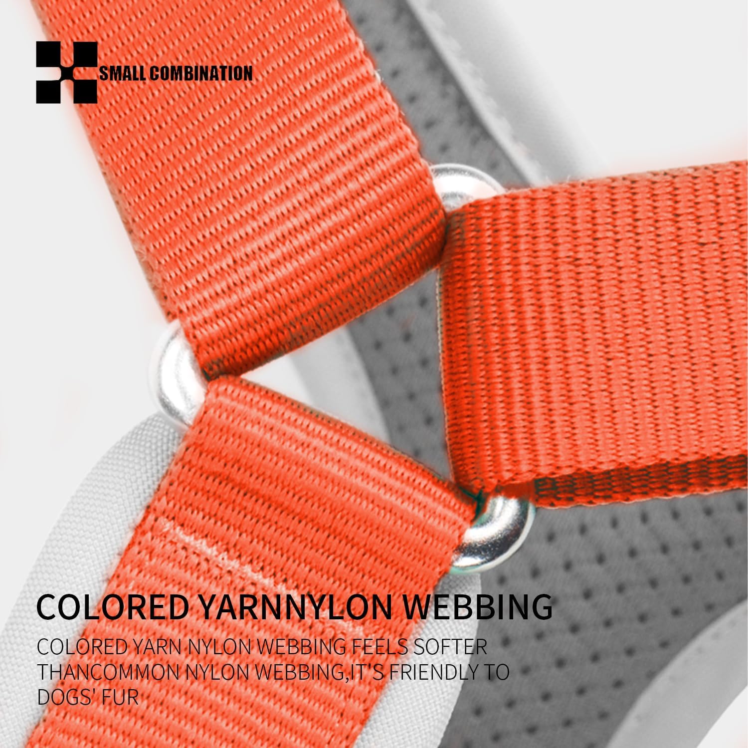 Thumbnail 5 de Small Combination No-Pull Dog Harness with Adjustable Vest & Durable Handle (Orange, M)