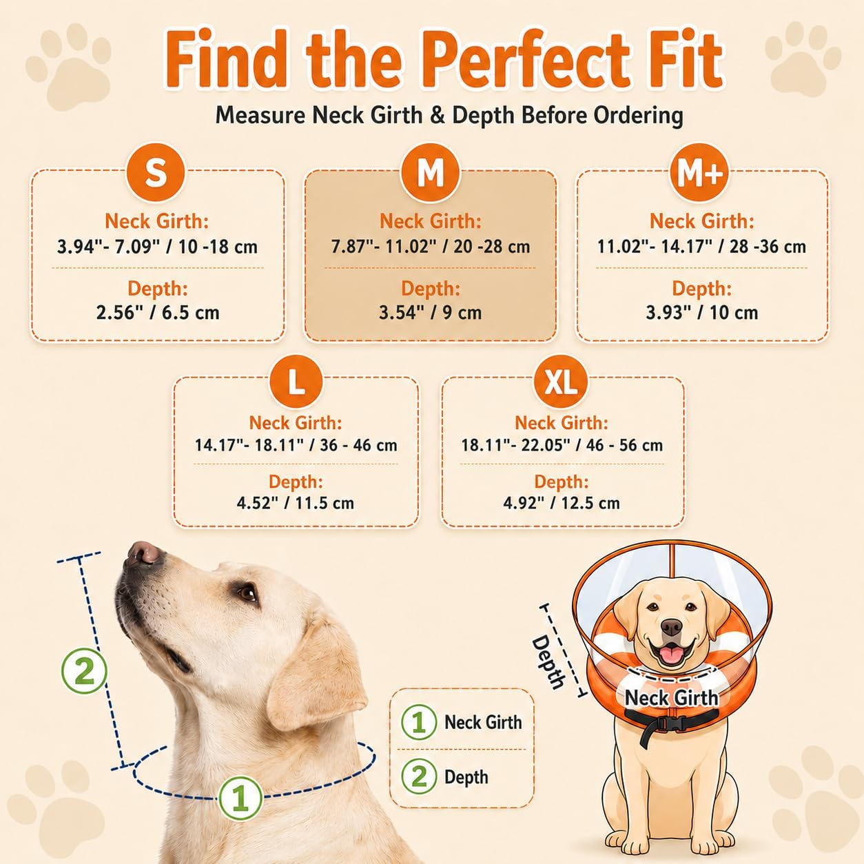 Detalle 2 de Avont Inflatable Dog Cone, 7.9–11-inch Neck