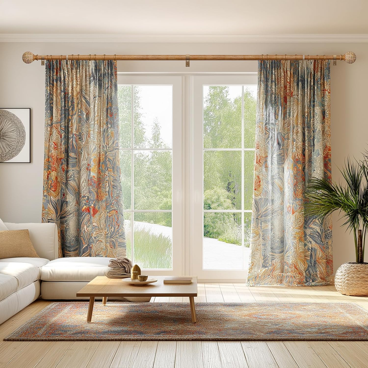 Thumbnail 2 de QDWIS Wood Curtain Rods 36-88''