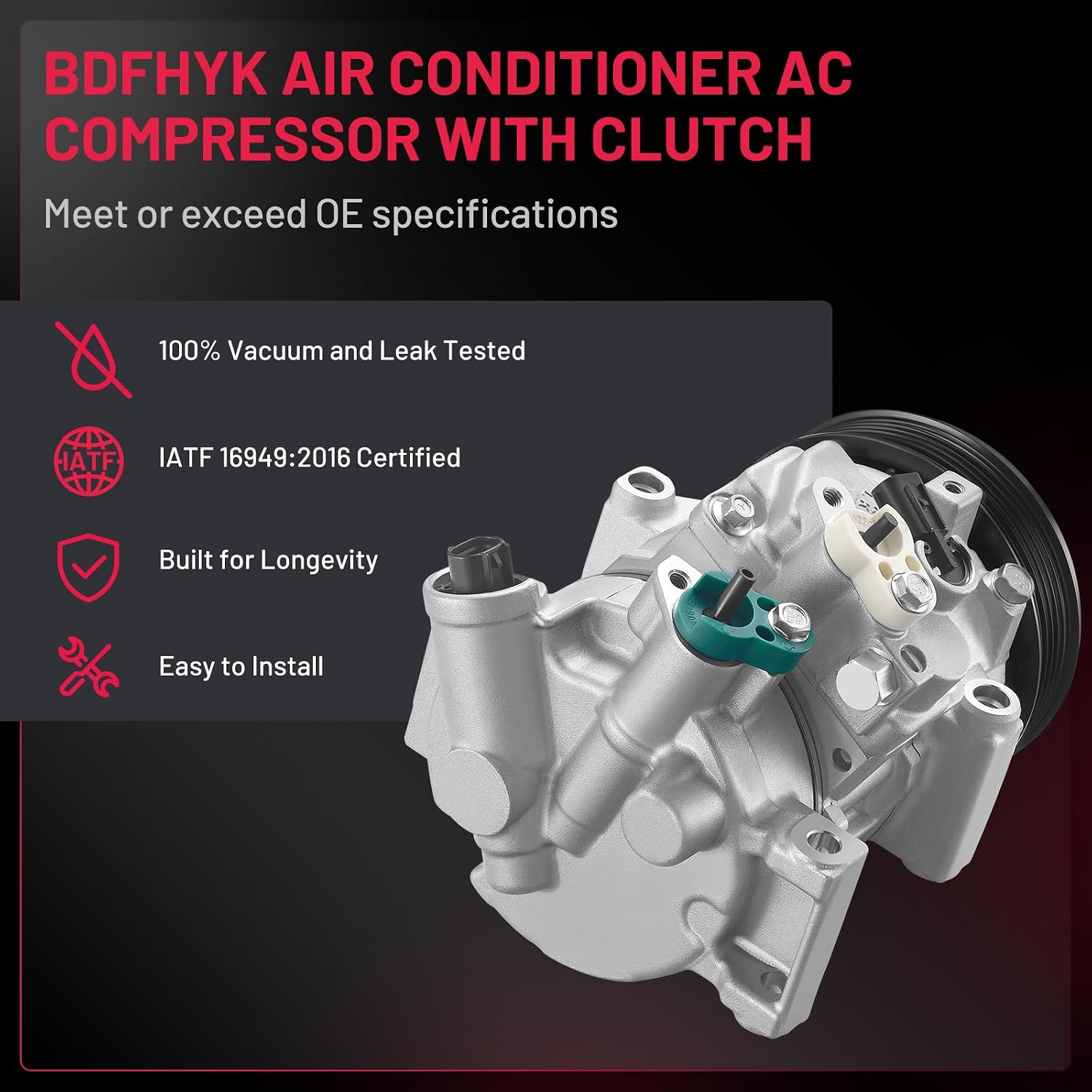 Detalle de BDFHYK AC Compressor with Clutch 178322