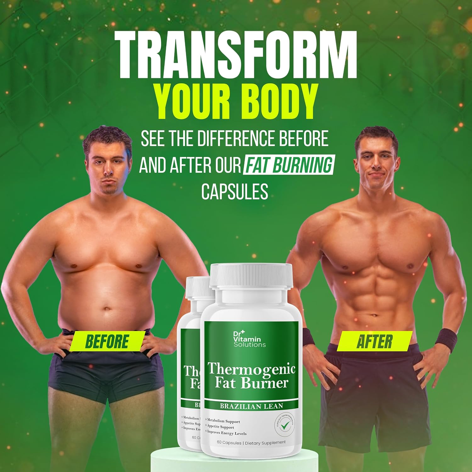 Detalle 1 de DR VITAMIN SOLUTIONS Thermogenic Fat Burner, 2-Pack with Green Tea and Caffeine