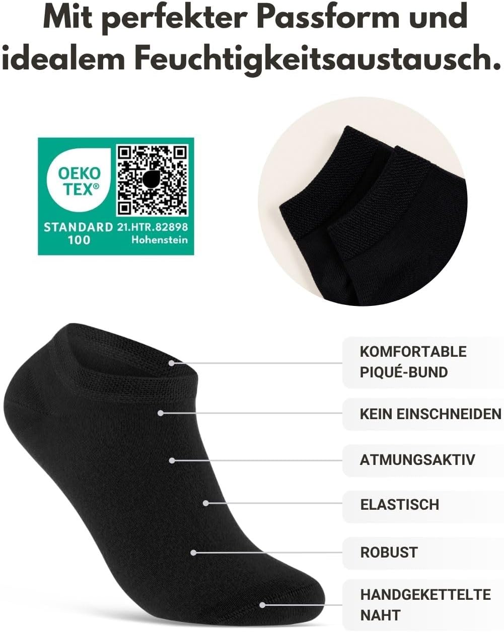 Thumbnail 2 de Premium Sneaker Socken 10 Paar aus Baumwolle