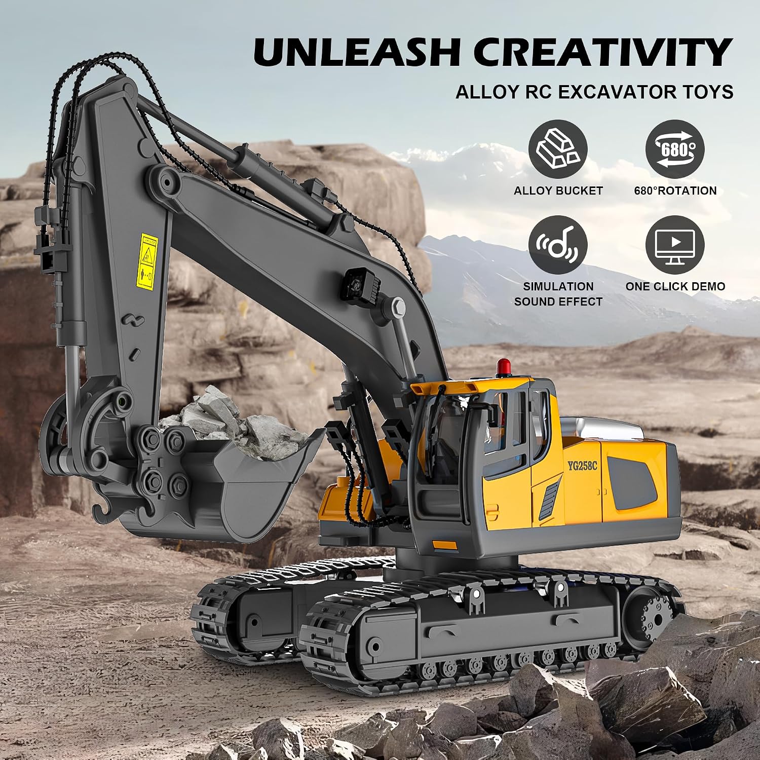 Detalle 2 de ADTHLIER RC Excavator Toy 11-Channel