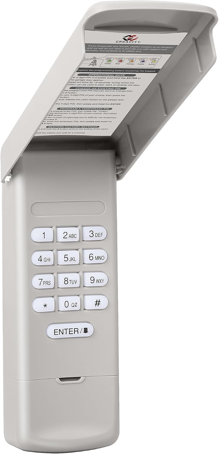 Detalle de CreaCity GR053K Garage Door Keypad with 4-Digit PIN and Temporary Access