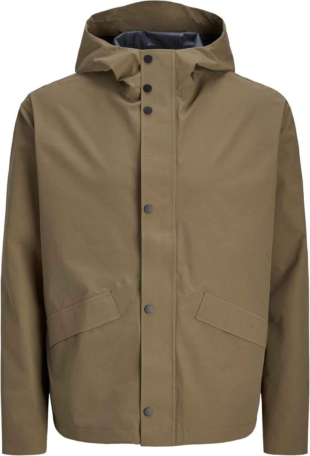 Detalle de JACK & JONES Premium Raincoat Raincoat – impermeabile elegante con cappuccio e dettagli curati