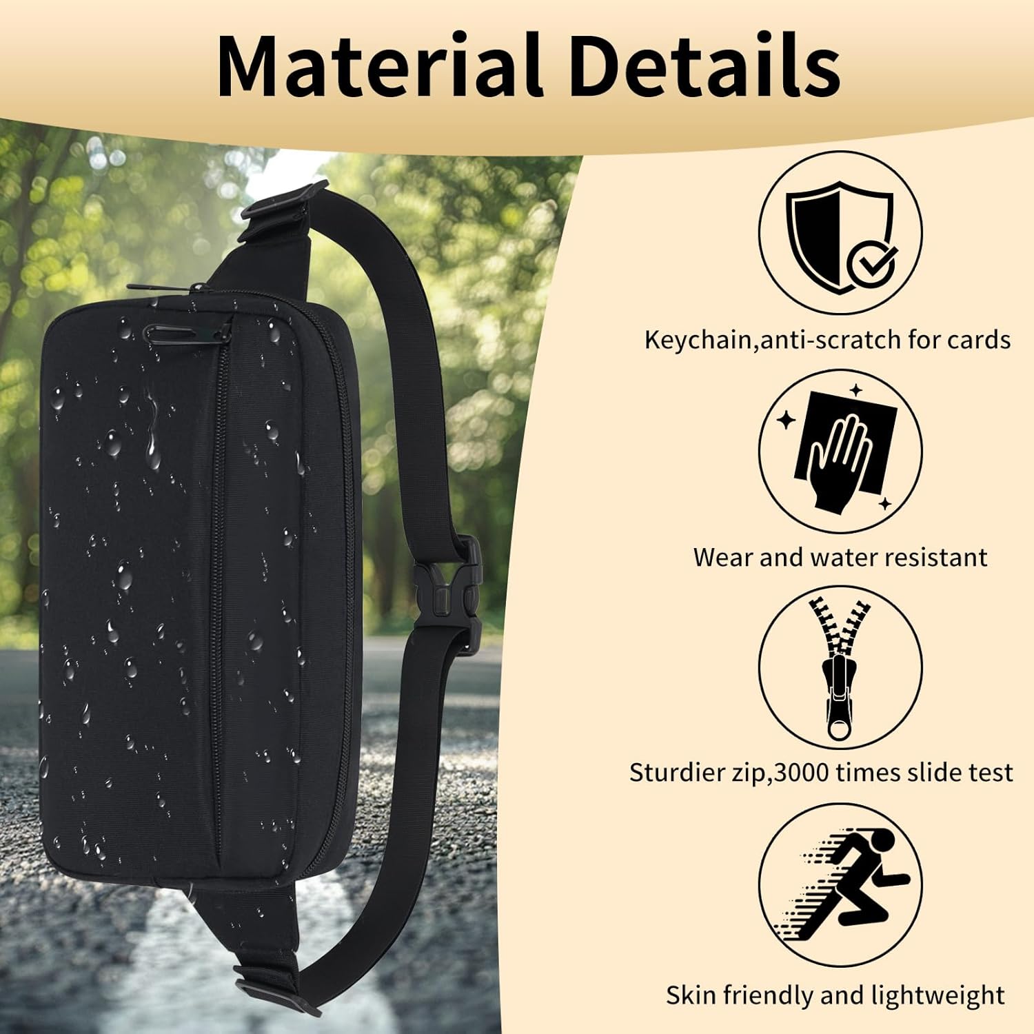 Thumbnail 3 de Bum Bag Fanny Pack for Outdoors – Large Capacity, Waterproof, Adjustable Belt