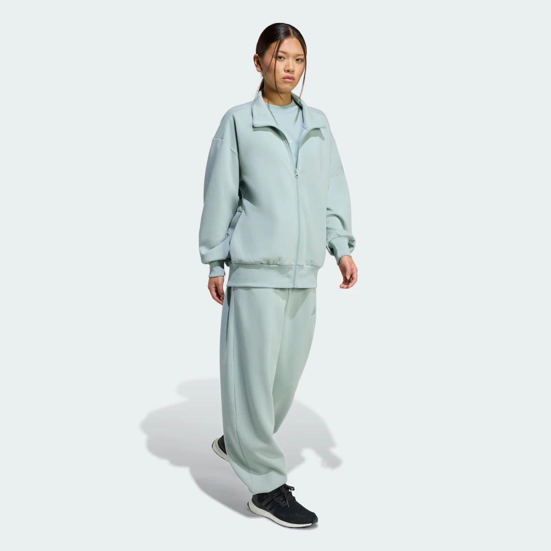 Thumbnail 2 de Chaqueta Soft Lux Loose con cierre de cremallera de Adidas (verde)