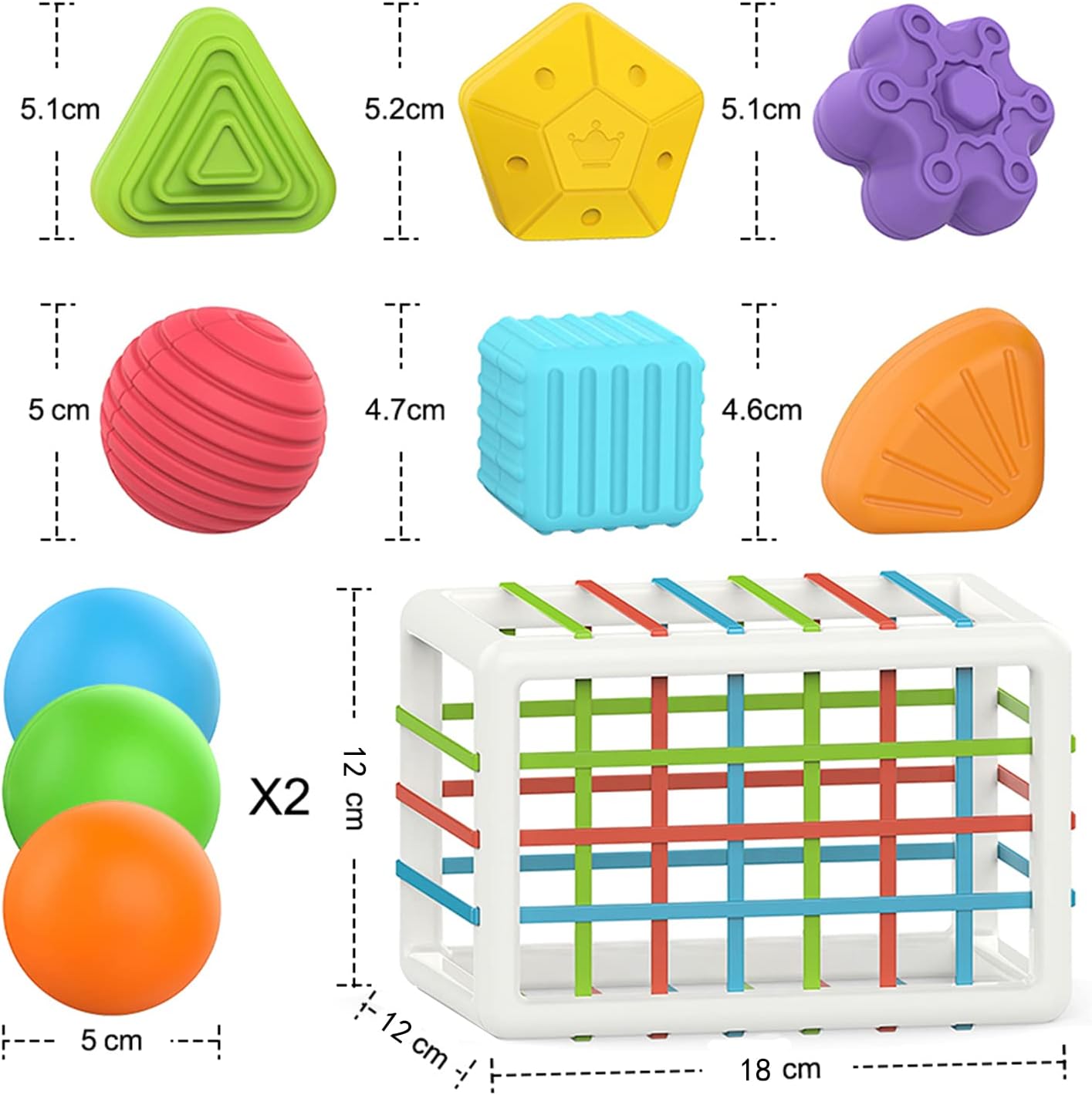 Thumbnail 6 de LZDMY Baby Sensory Cube 6 12 Months