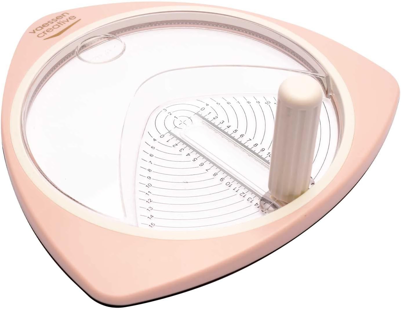 Detalle de Vaessen Creative Cutter Circulaire Ø 2,5 à Ø 15 cm – 3 Lames de Rechange – Coupe Papier Cercle Rose