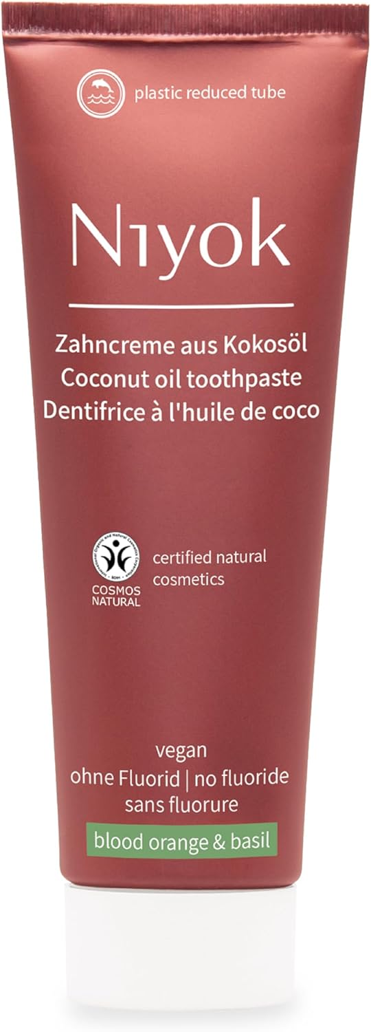 Niyok Zahncreme Bio Kokosöl Blutorange & Basilikum – 75 ml