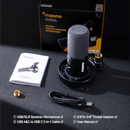 Thumbnail 8 de MAONO PD300X Micrófono para Podcast y Estudio 🎙