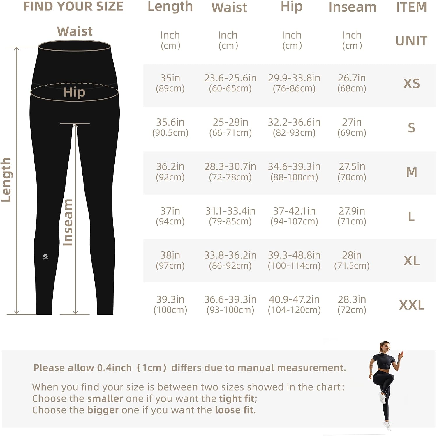 Detalle 2 de GymCope Leggins Sportivi Donna Vita Alta con Tasche