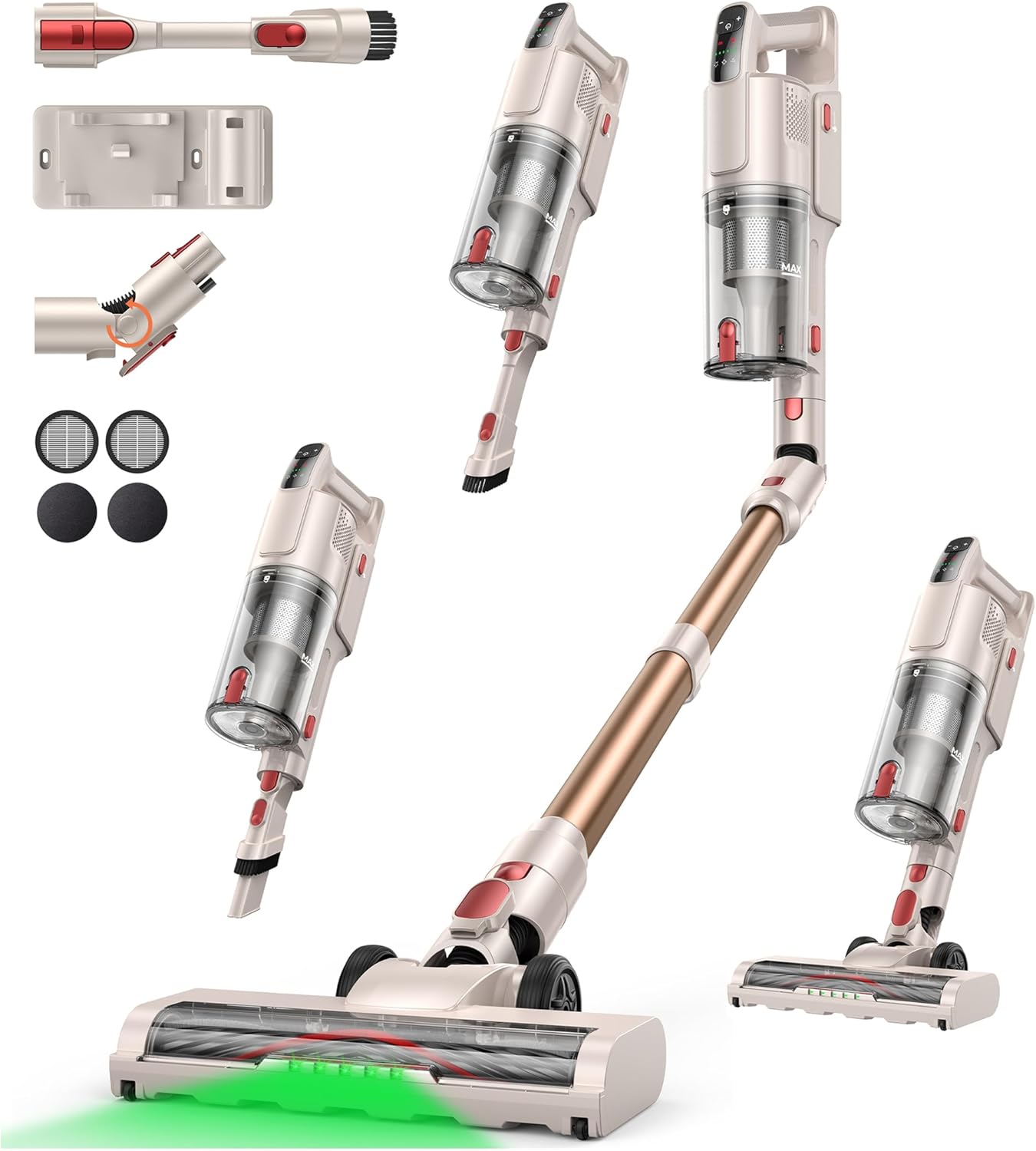 Detalle de Honiture Clean Cordless Vacuum Cleaner - 45KPa/550W, 50min Runtime, 90° Foldable Tube