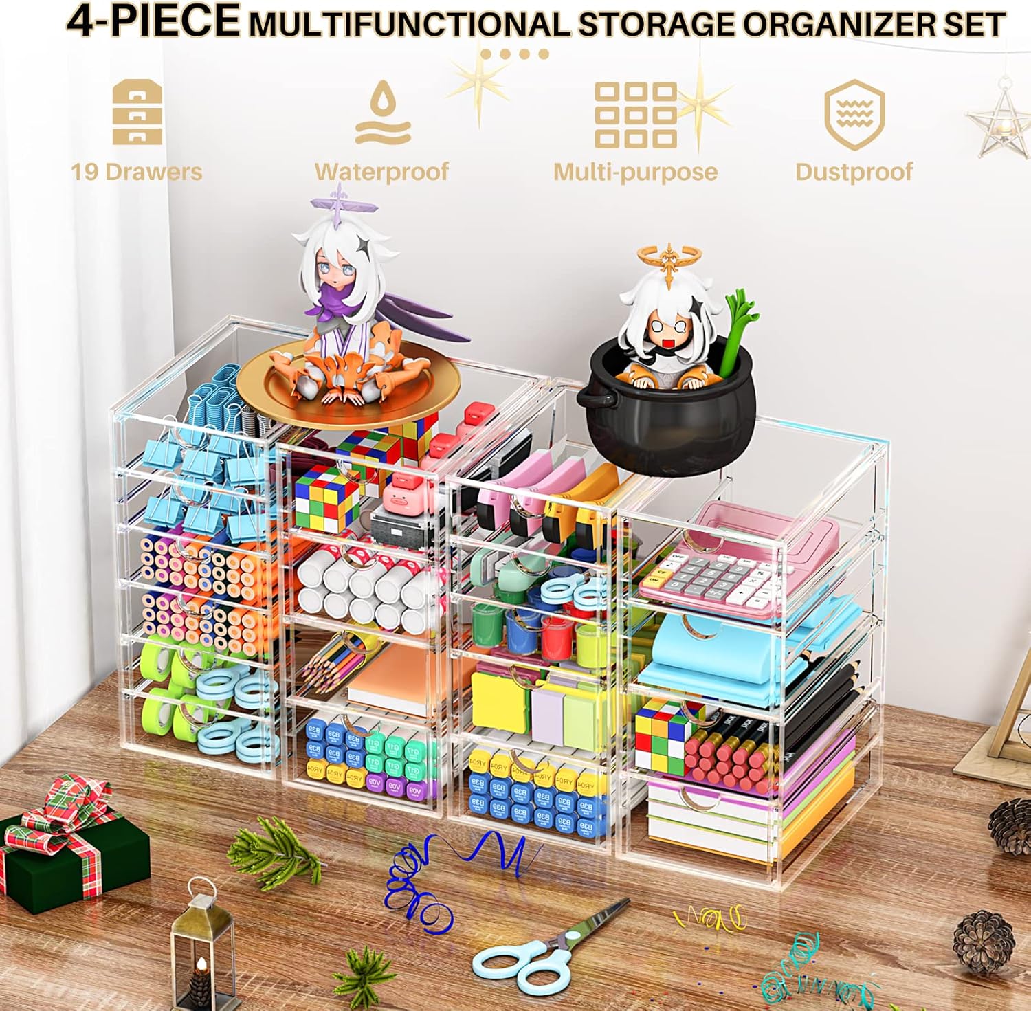 Thumbnail 6 de YFXCVSL Acrylic Makeup Organizer 19 Drawers 💄