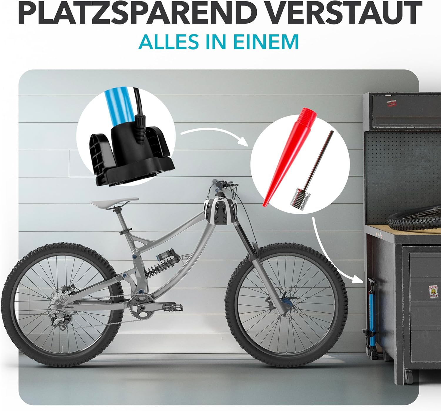 Thumbnail 6 de Fahrradpumpe alle Ventile: CycleHero Standpumpe mit Manometer – 160 PSI, 10 Jahre Garantie