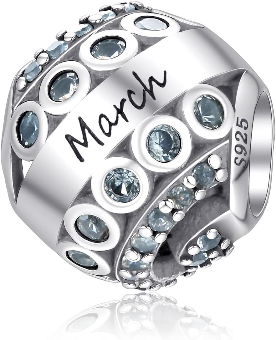 Detalle de 925 Sterling Silber Geburtsstein Charm März