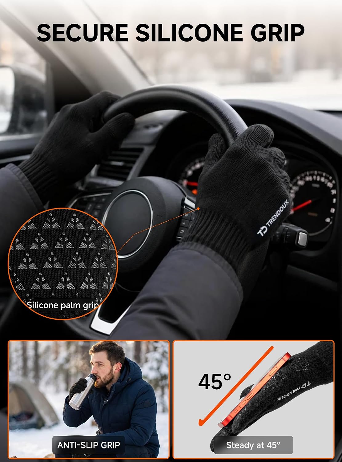 Detalle 2 de TRENDOUX Winter Gloves Touchscreen 1 Pair