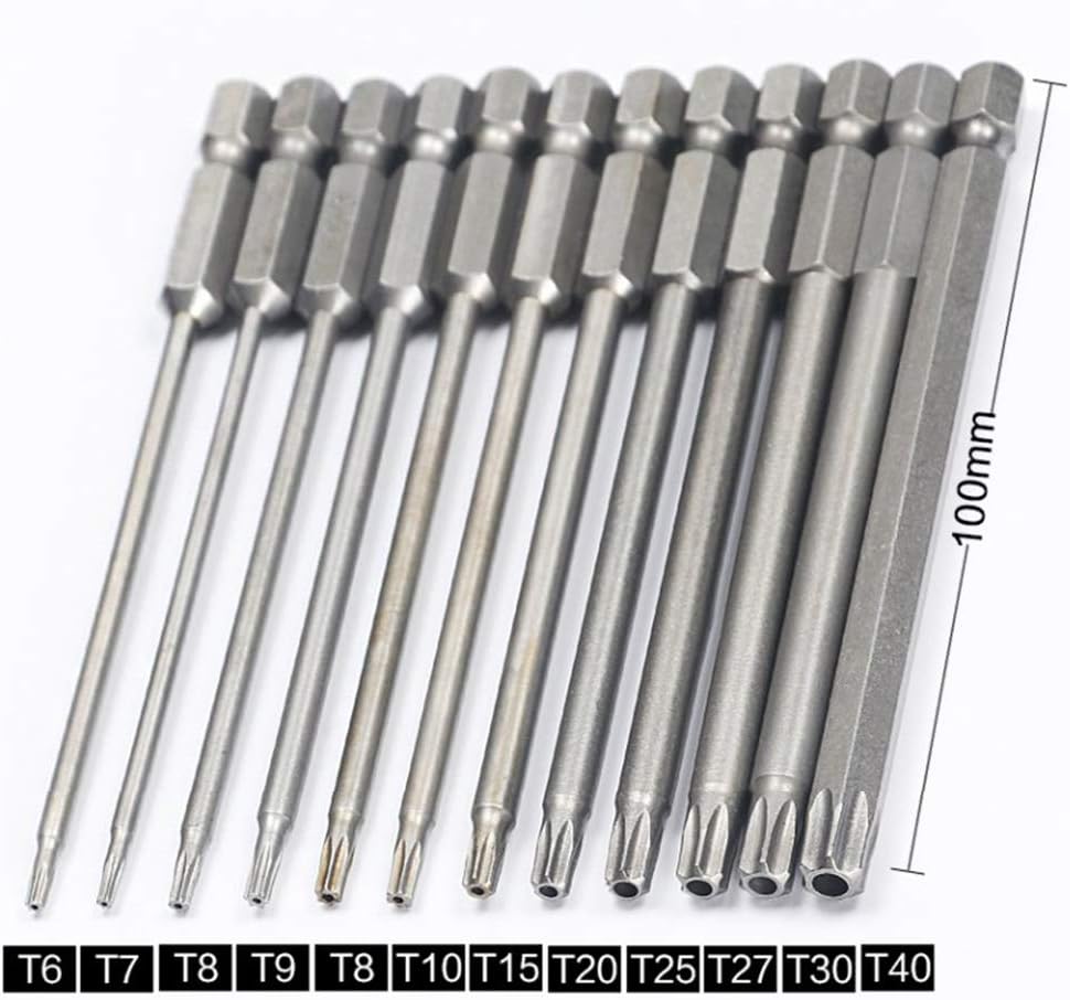 Thumbnail 2 de Yimorex 11-teiliges Torx-Langbit-Set (1/4", magnetisch) T6–T40, 100 mm