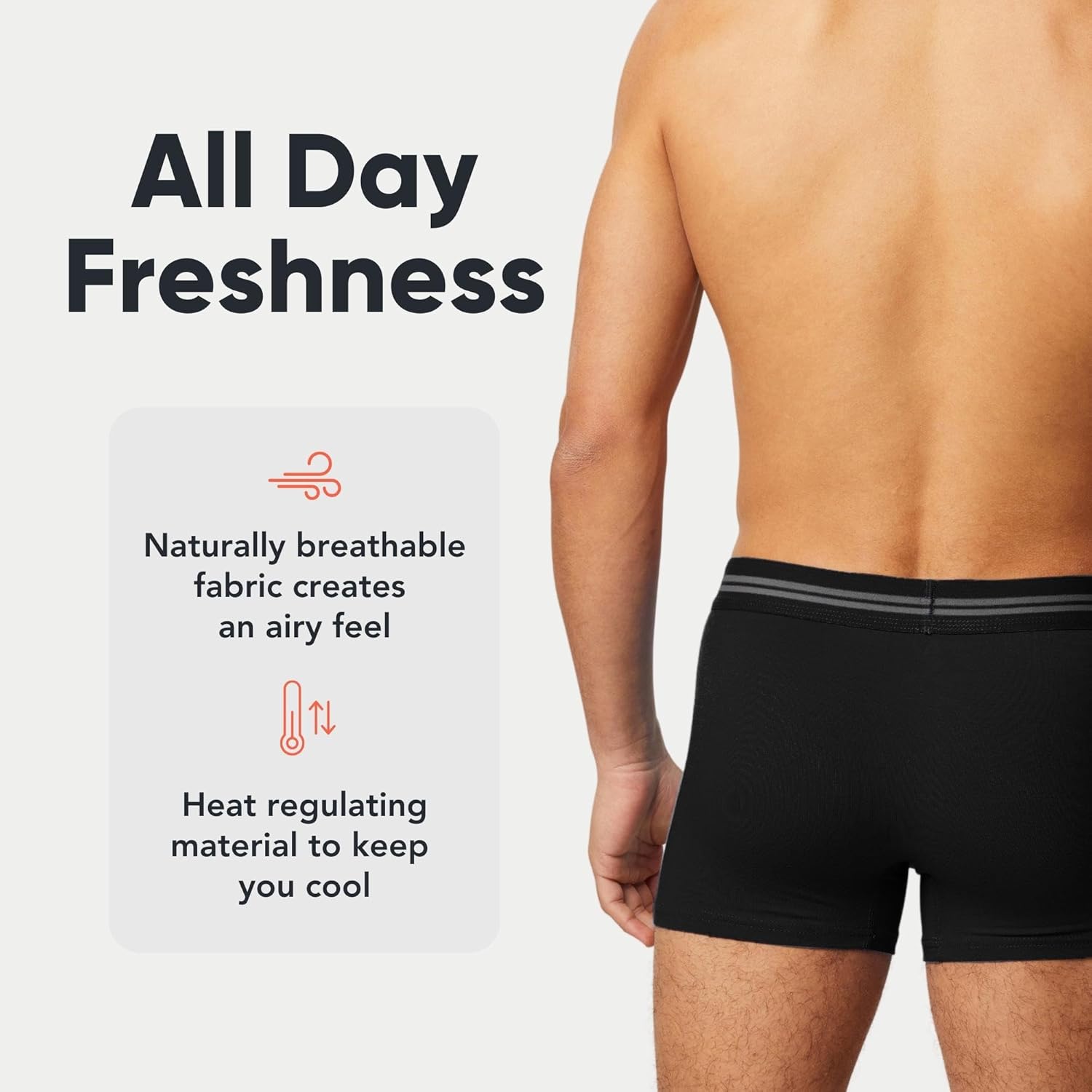 Detalle de FM London Lot de 5 Boxers très Doux en Bambou – sans étiquette, coupe élastique pour homme